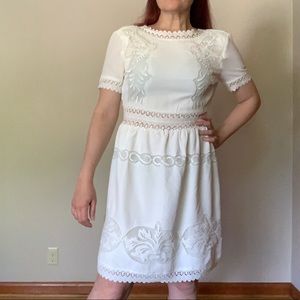 Ark & Co. Cream Dress with lace details - medium